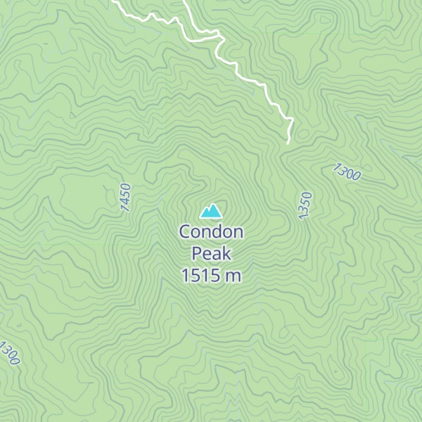 Map of Condon Peak
