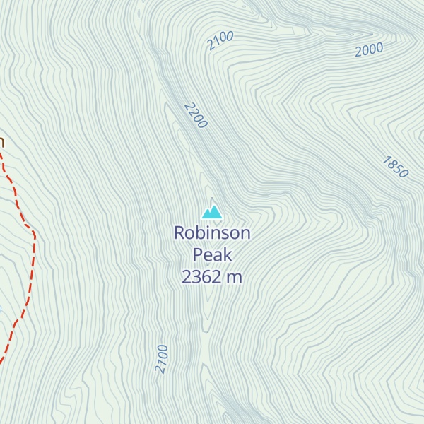 Map of Robinson Peak