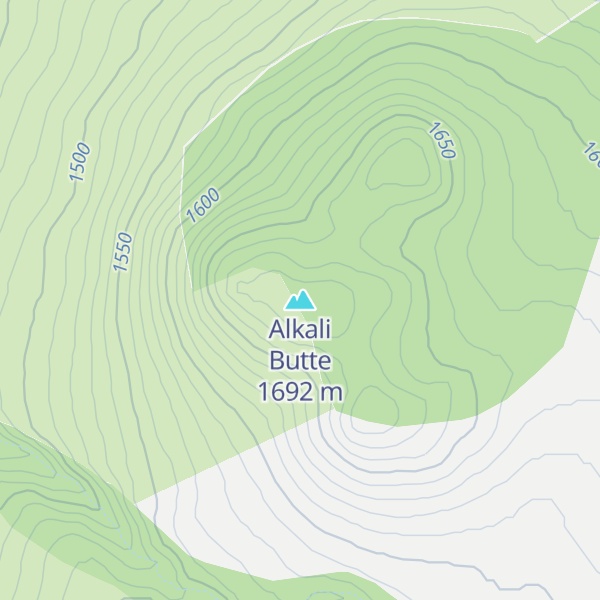 Map of Alkali Butte