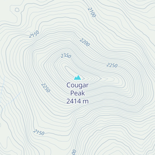 Map of Cougar Peak