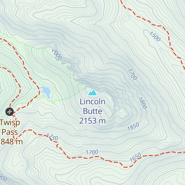 Map of Lincoln Butte