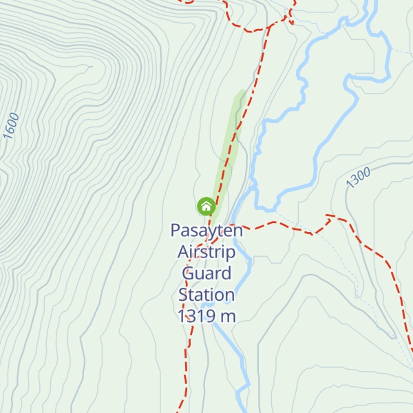 Map of Pasayten Airstrip Guard Station