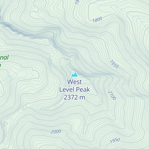 Map of West Level Peak