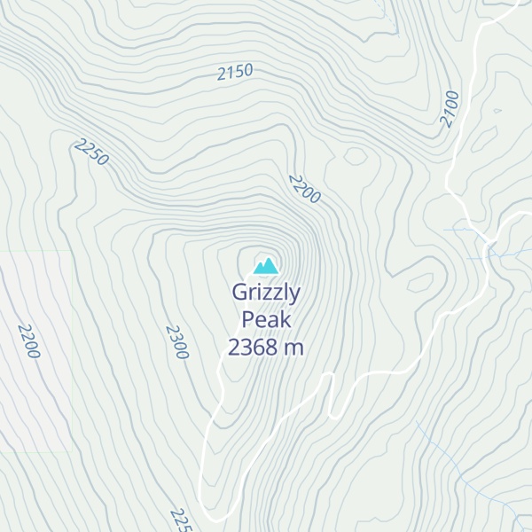 Map of Grizzly Peak