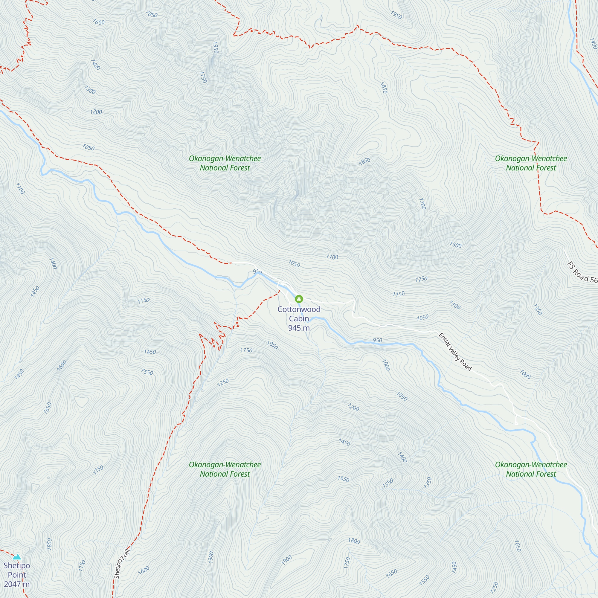 Cottonwood Cabin map