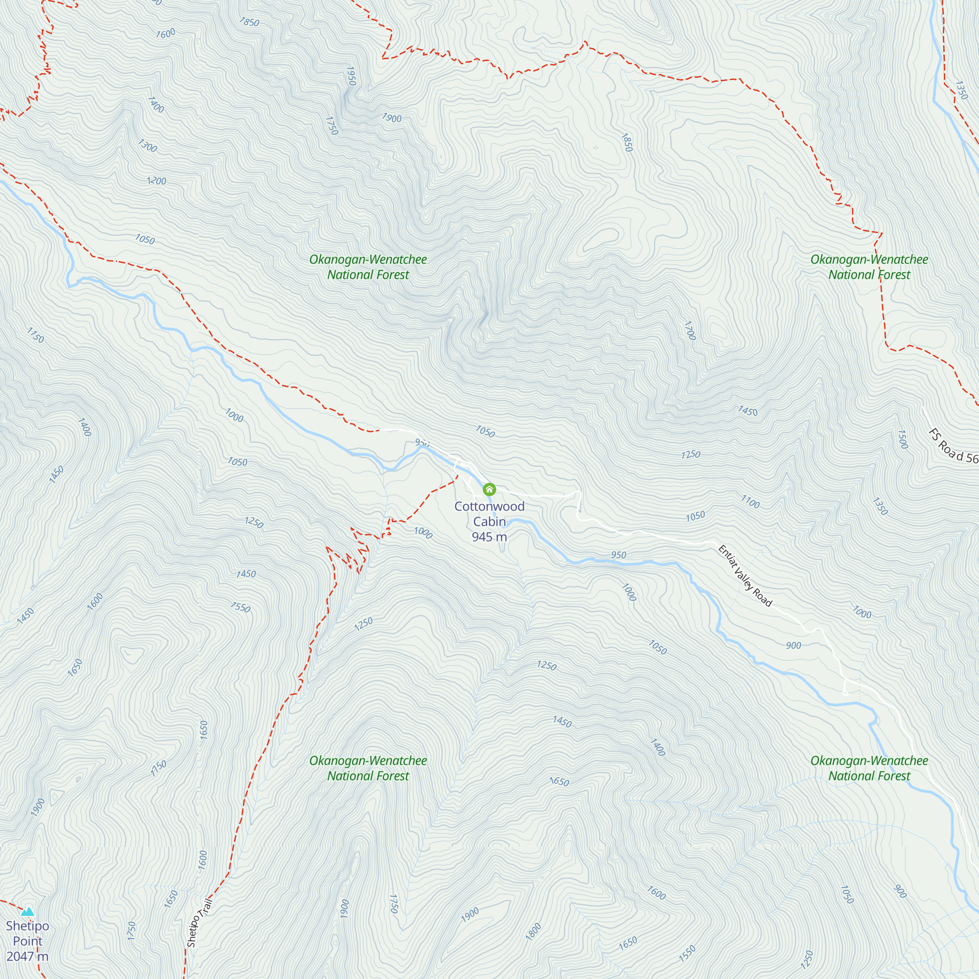 Cottonwood Cabin map