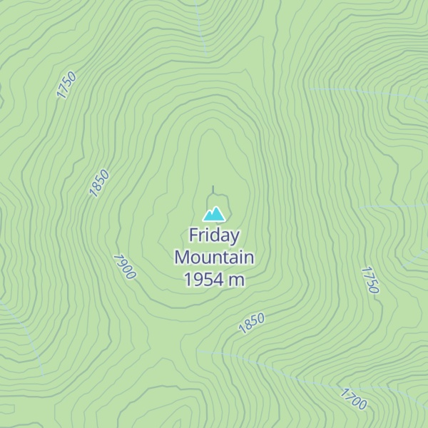 Map of Friday Mountain