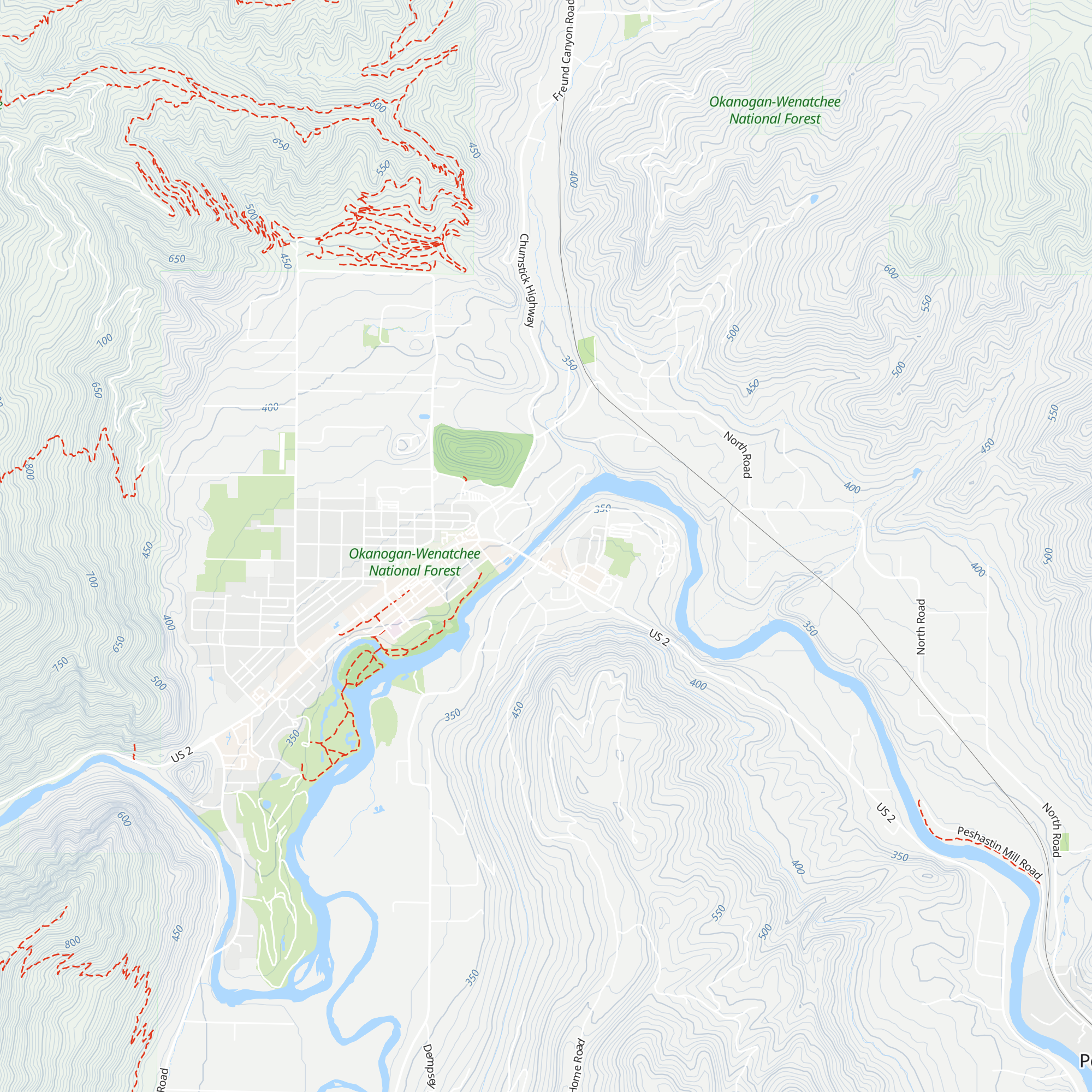 Loge Riverside Cabins map