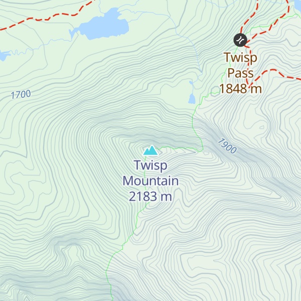 Map of Twisp Mountain