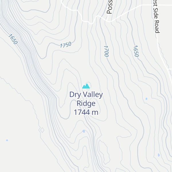 Map of Dry Valley Ridge