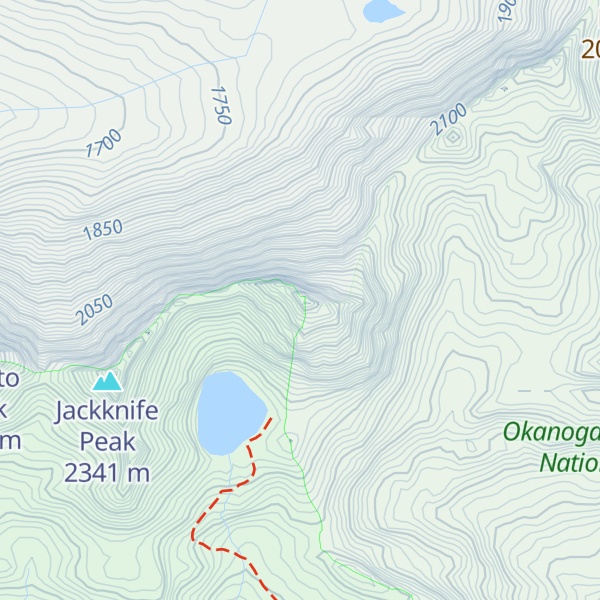 Map of Switchblade Peak