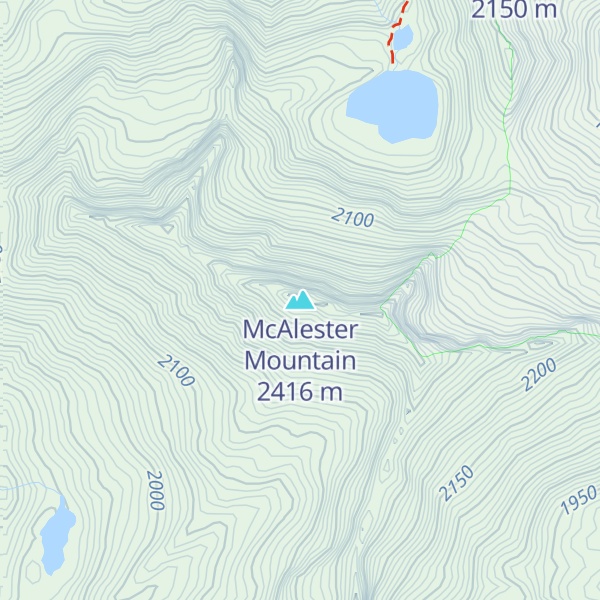 Map of McAlester Mountain