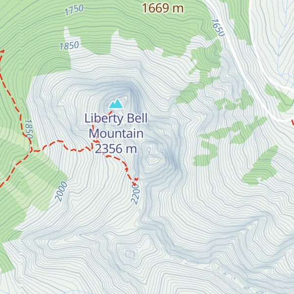 Map of North Early Winters Spire