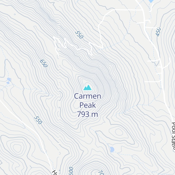 Map of Carmen Peak