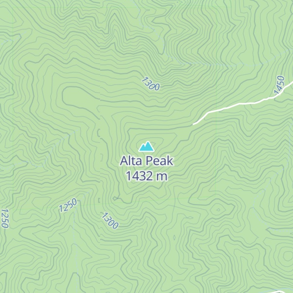 Map of Alta Peak