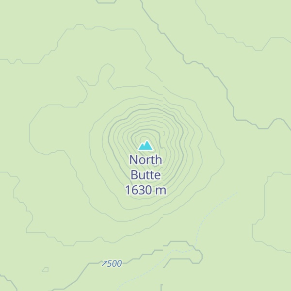 Map of North Butte