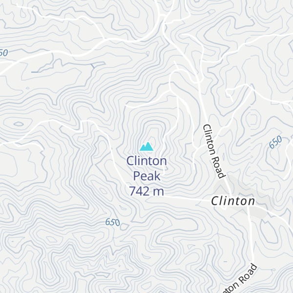Map of Clinton Peak