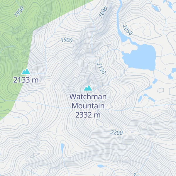 Map of Watchman Mountain