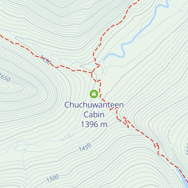 Map of Chuchuwanteen Cabin