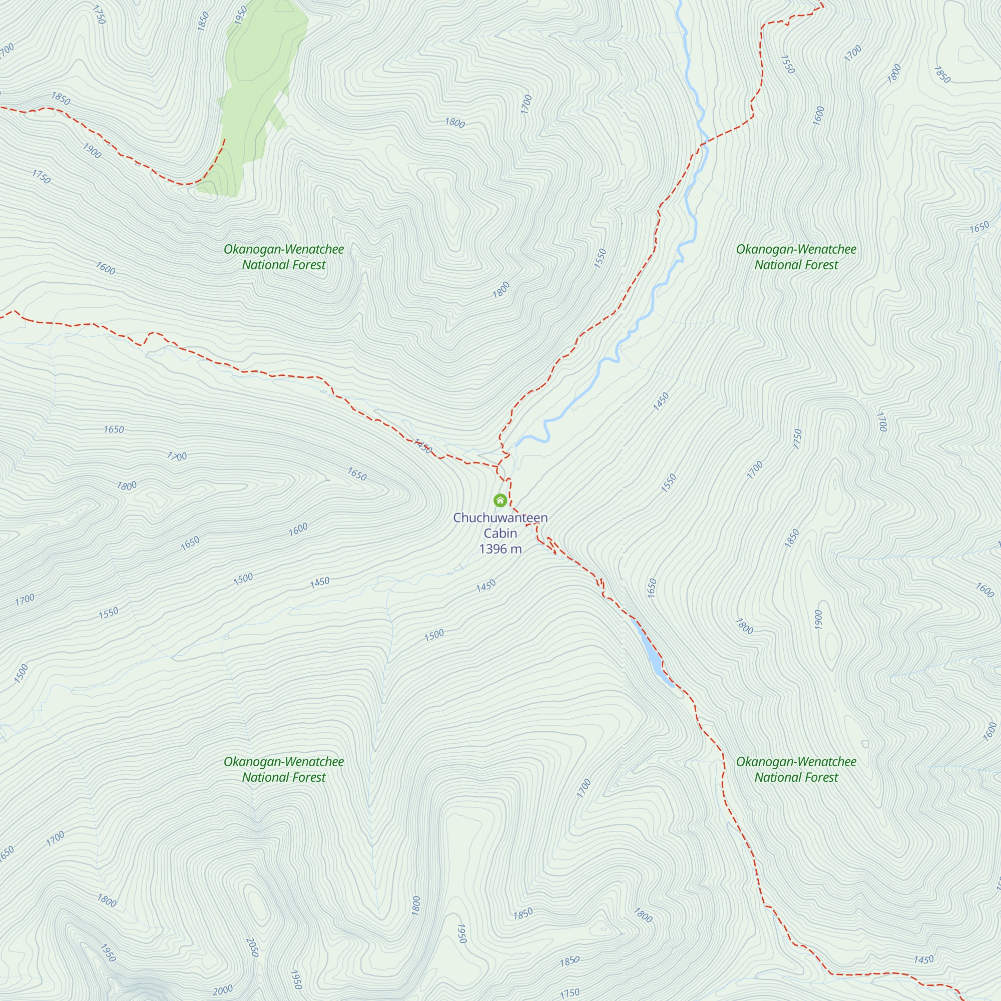 Chuchuwanteen Cabin map