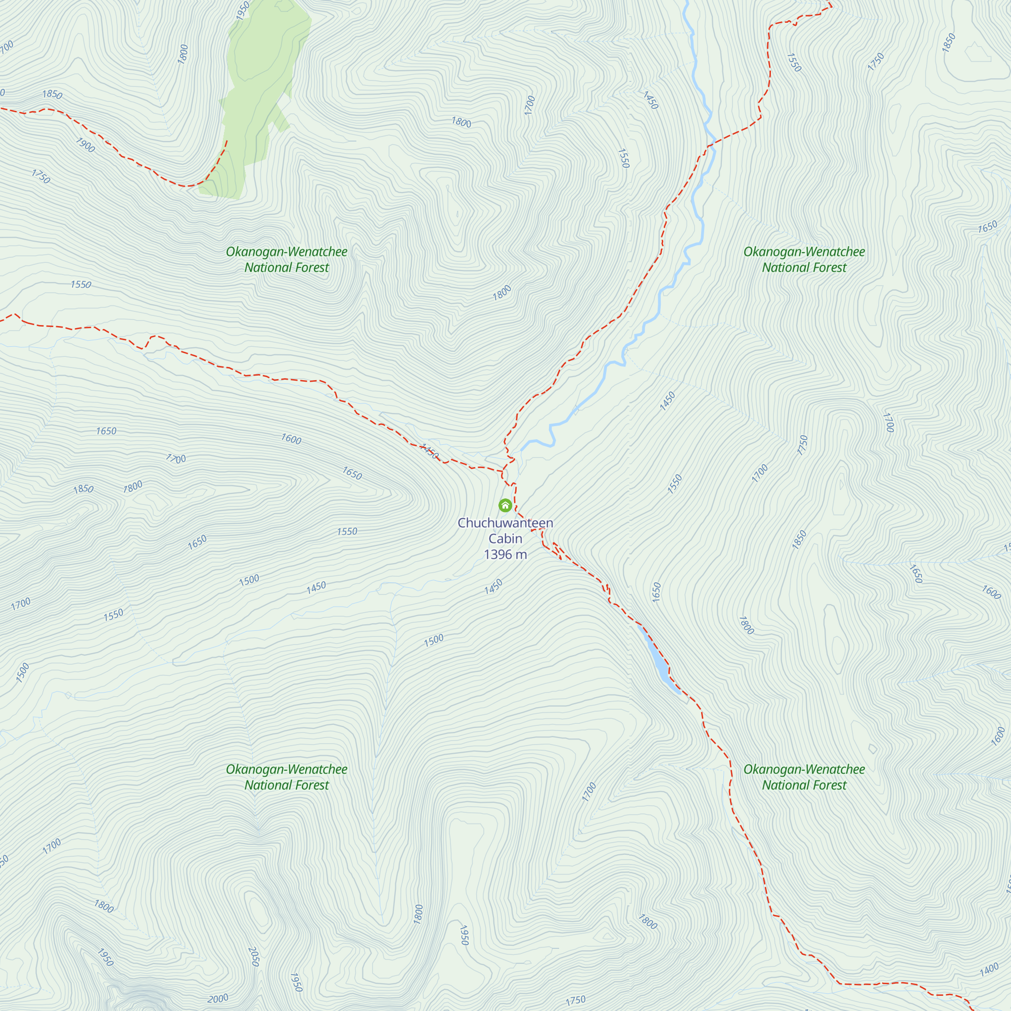 Chuchuwanteen Cabin map