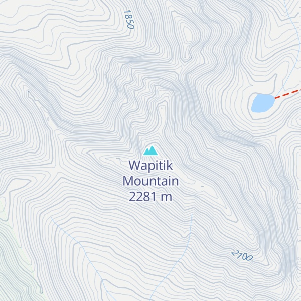 Map of Wapitik Mountain