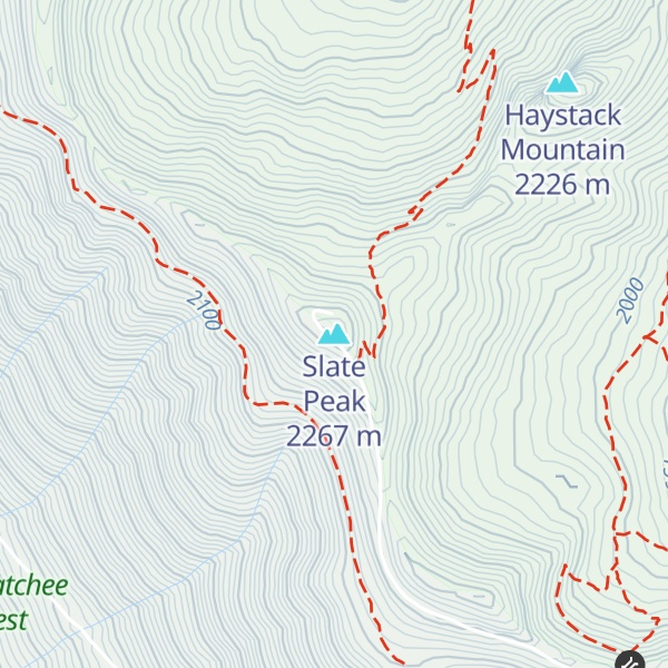 Map of Slate Peak