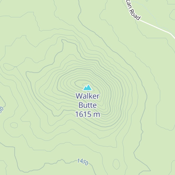 Map of Walker Butte