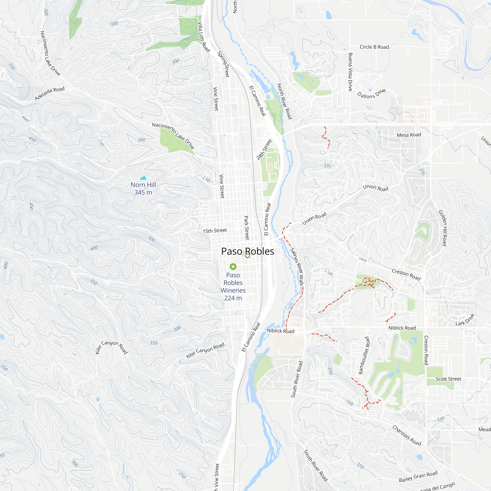 Paso Robles Chamber of Commerce and Visitor Center map