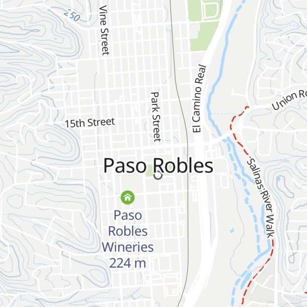 Map of Paso Robles Chamber of Commerce and Visitor Center