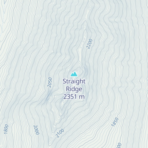 Map of Straight Ridge