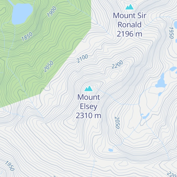 Map of Mount Elsey