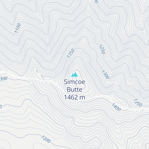 Map of Simcoe Butte