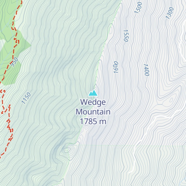 Map of Wedge Mountain