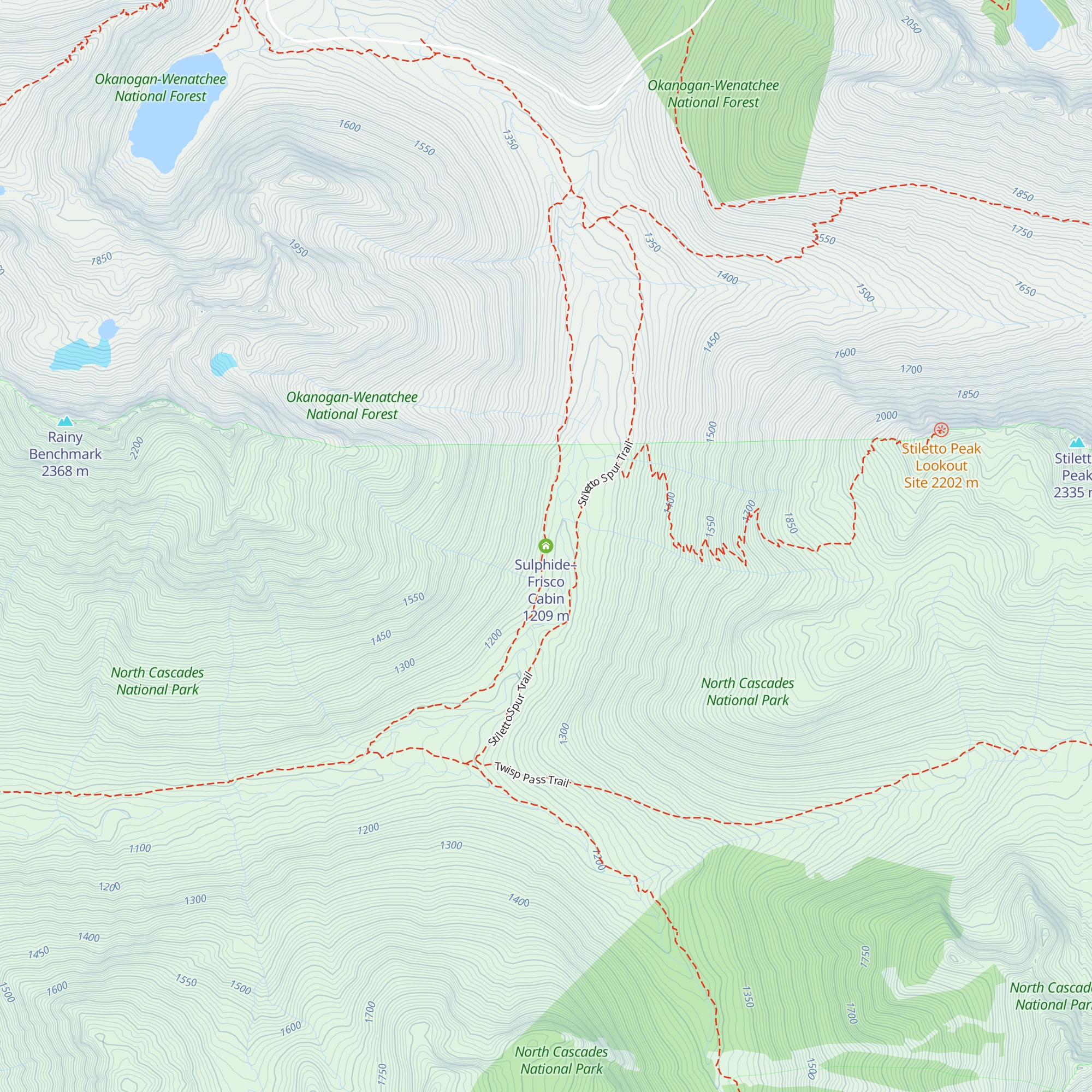 Sulphide–Frisco Cabin map