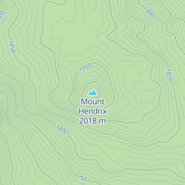 Map of Mount Hendrix