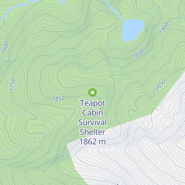 Map of Teapot Cabin Survival Shelter