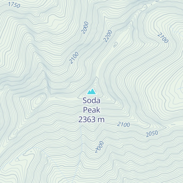 Map of Soda Peak