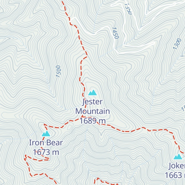 Map of Jester Mountain