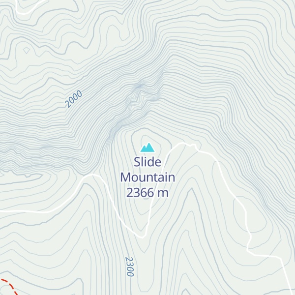 Map of Slide Mountain