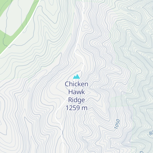 Map of Chicken Hawk Ridge