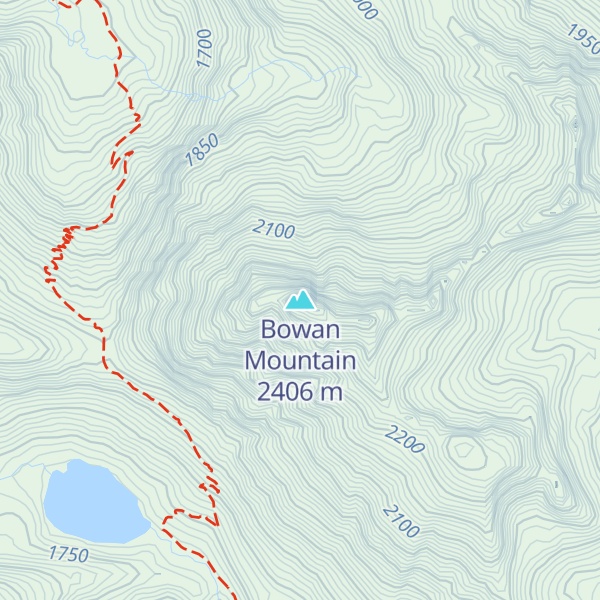 Map of Bowan Mountain
