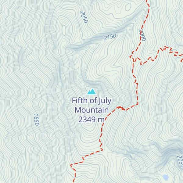 Map of Fifth of July Mountain