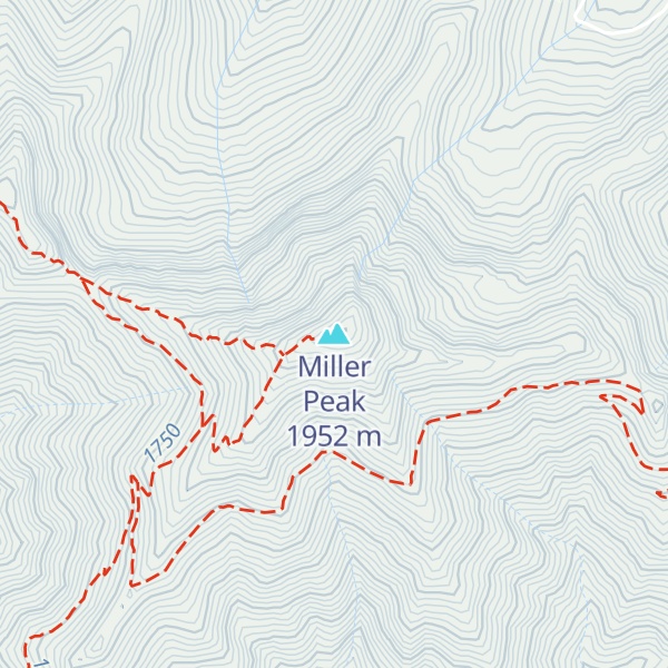 Map of Miller Peak