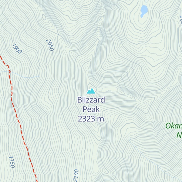Map of Blizzard Peak