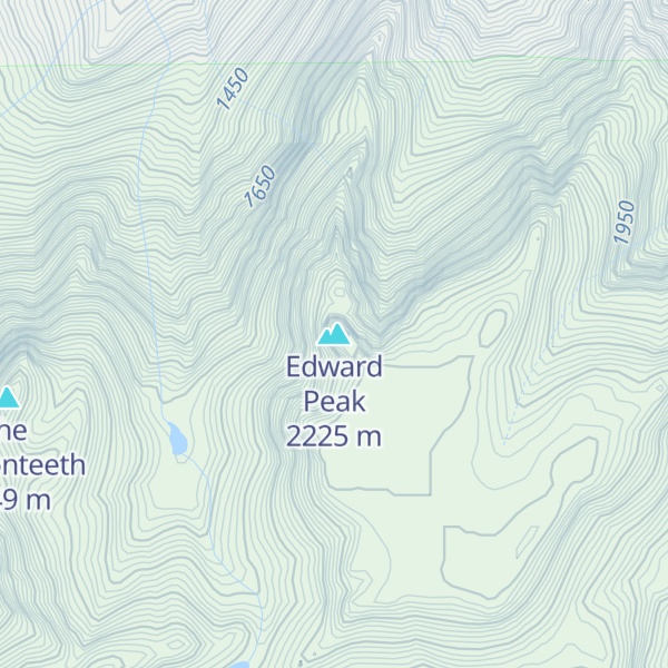 Map of Edward Peak