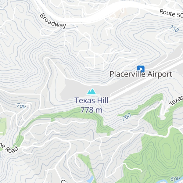 Map of Texas Hill