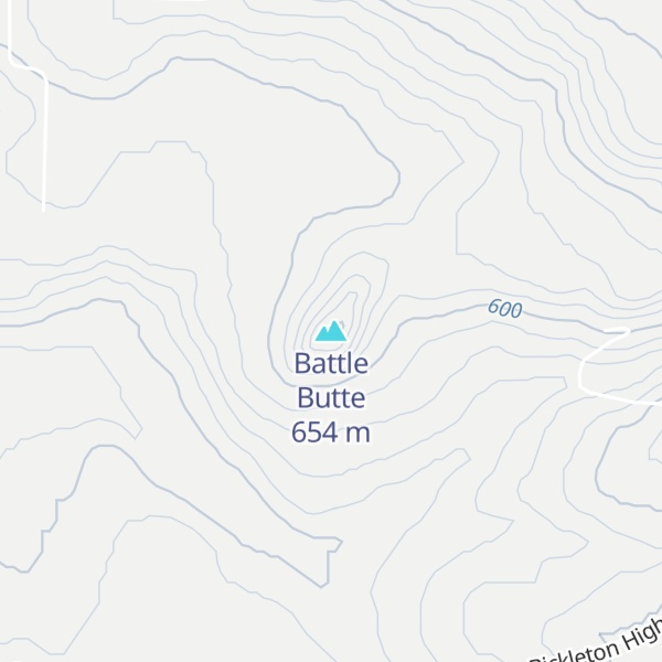 Map of Battle Butte