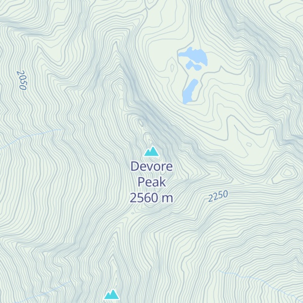 Map of Devore Peak