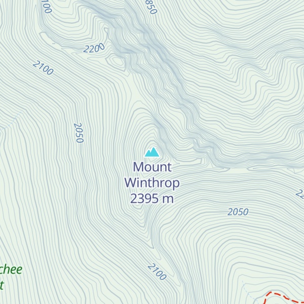 Map of Mount Winthrop